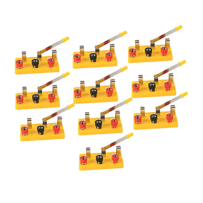 Crofta 10Pcs Single Pole Double Throw Switch Educational for Teacher Birthday Gifts yellow