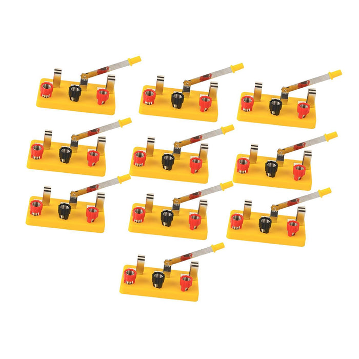 Crofta 10Pcs Single Pole Double Throw Switch Educational for Teacher Birthday Gifts yellow