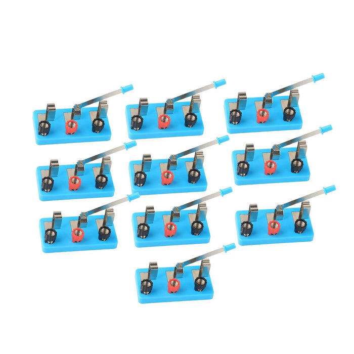 Crofta 10Pcs Single Pole Double Throw Switch Educational for Teacher Birthday Gifts blue