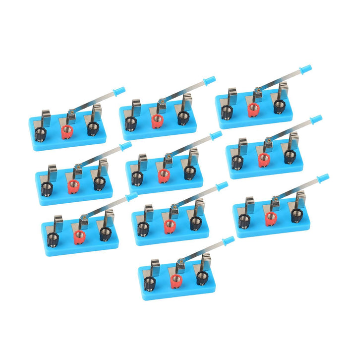 Crofta 10Pcs Single Pole Double Throw Switch Educational for Teacher Birthday Gifts blue