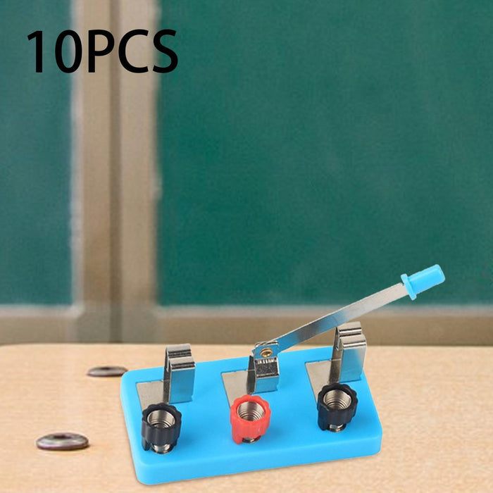 Crofta 10Pcs Single Pole Double Throw Switch Educational for Teacher Birthday Gifts blue