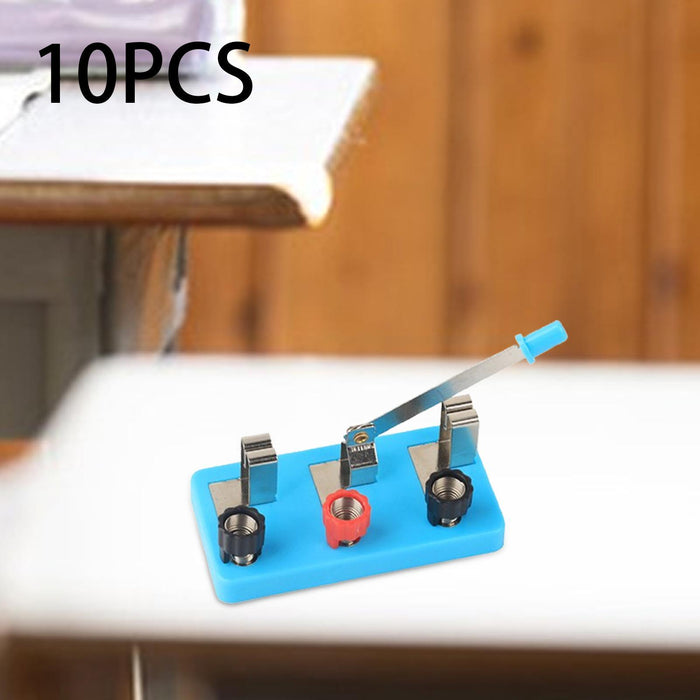 Crofta 10Pcs Single Pole Double Throw Switch Educational for Teacher Birthday Gifts blue