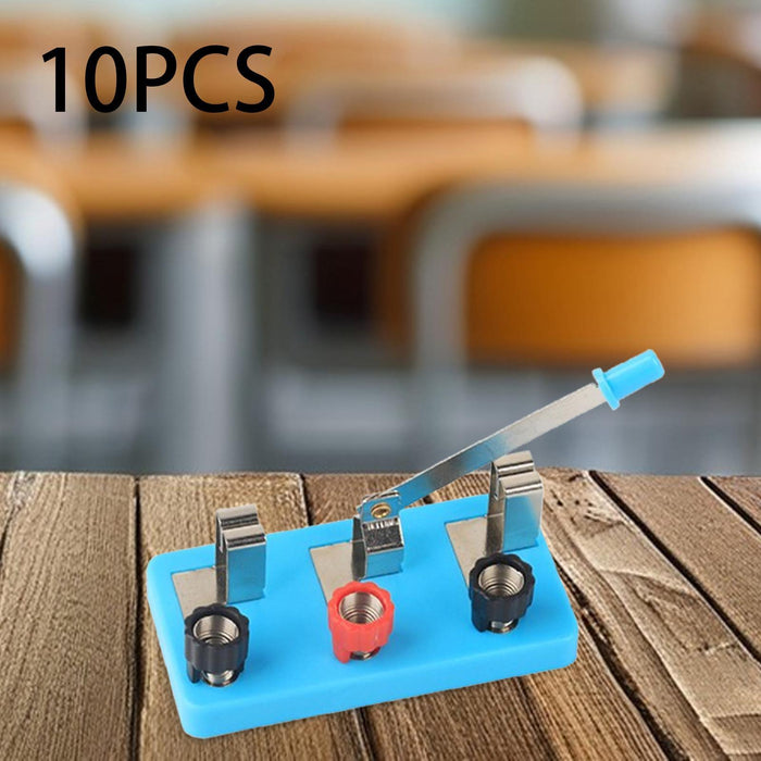 Crofta 10Pcs Single Pole Double Throw Switch Educational for Teacher Birthday Gifts blue