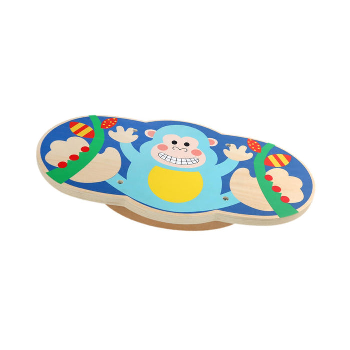 Crofta Wooden Balance Board for Kids Cute Wooden Rocker Board for Boys Girls Adults