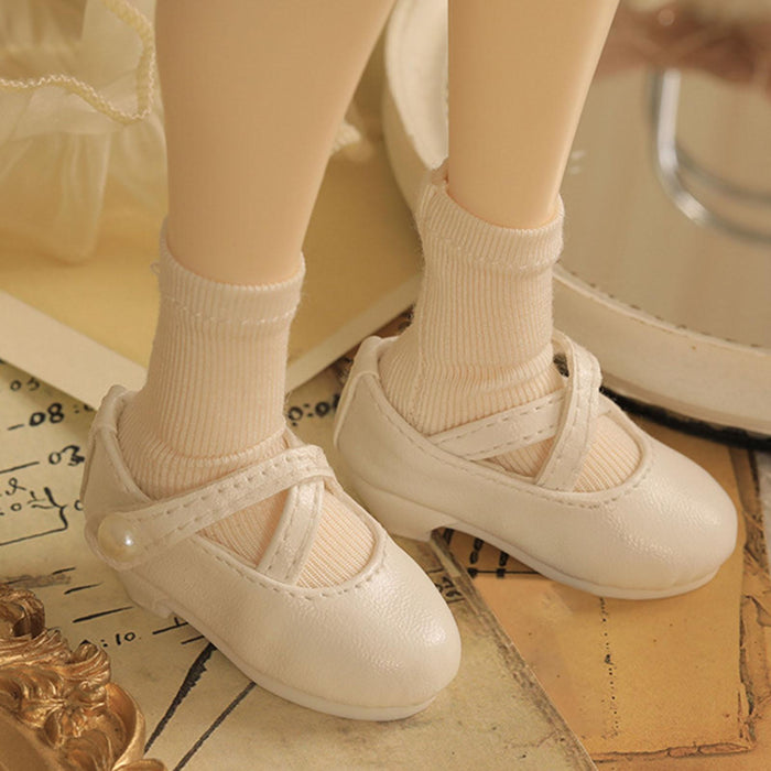 Crofta 1/4 Scale Female Shoes Doll Dress Up Doll Accessories Realistic Mini white