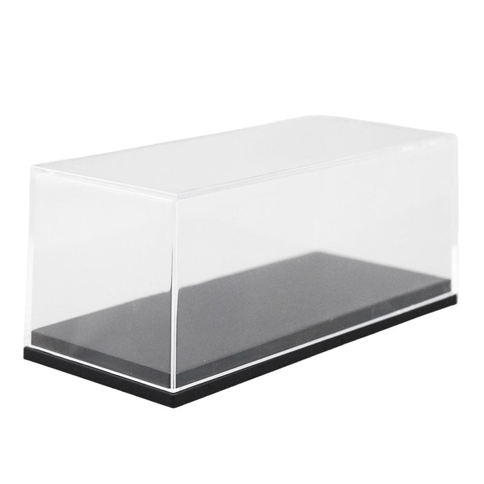 Crofta Acrylic Display Case Toy Car Storage Organizer for 1/87 Vehicle Dolls Statue black base