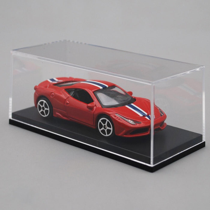 Crofta Acrylic Display Case Toy Car Storage Organizer for 1/87 Vehicle Dolls Statue black base