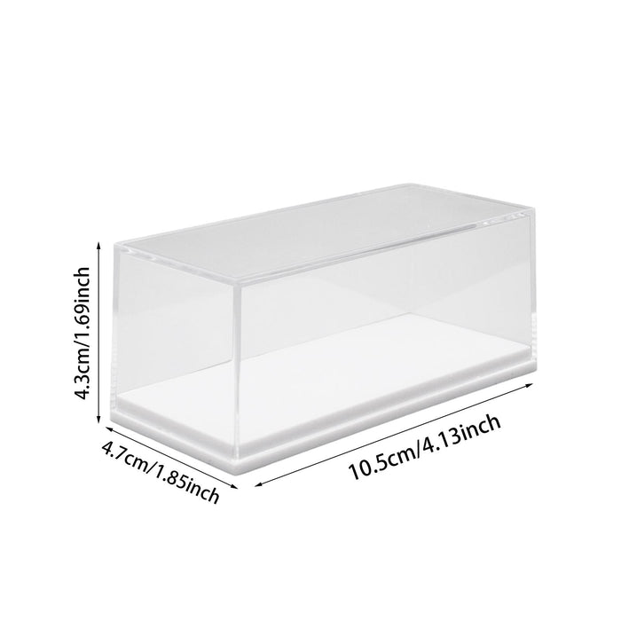 Crofta Acrylic Display Case Toy Car Storage Organizer for 1/87 Vehicle Dolls Statue white base