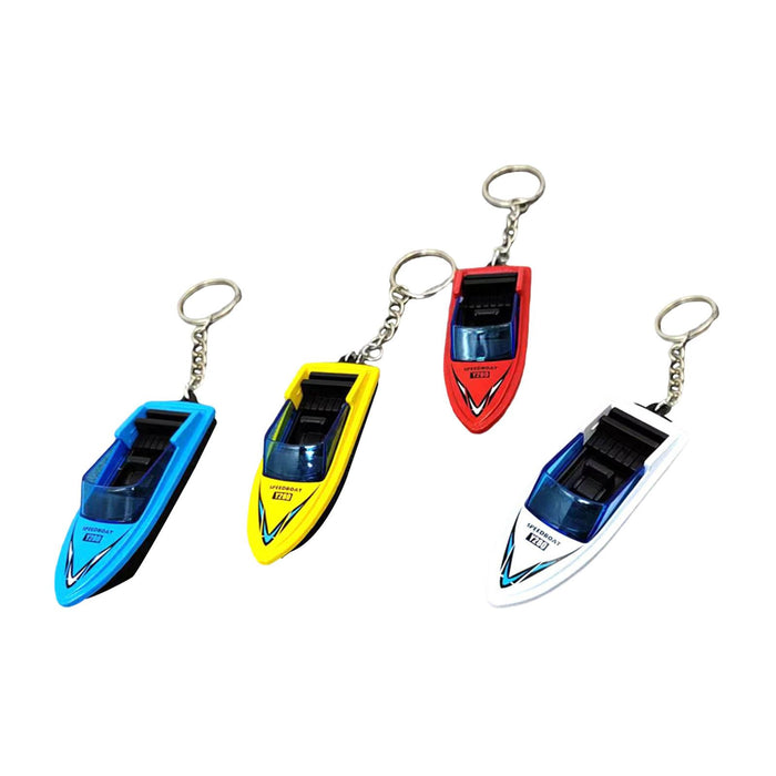 Crofta 4 Pieces Motorboat Model Toys Summer Toy for Adults Boys Girls Birthday Gift With Keychain