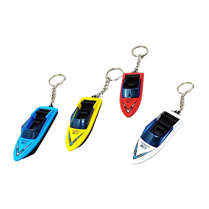 Crofta 4 Pieces Motorboat Model Toys Summer Toy for Adults Boys Girls Birthday Gift With Keychain