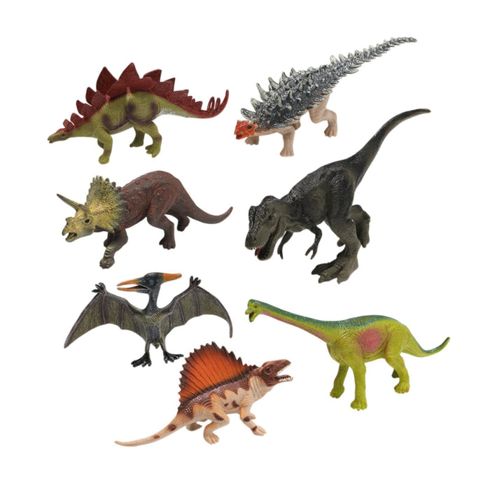 Crofta 7 Pieces Dinosaur Figure Dinosaur Toy for Age 3 4 5 6 Years Old Kids Holiday