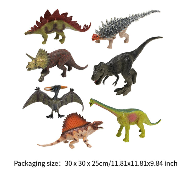 Crofta 7 Pieces Dinosaur Figure Dinosaur Toy for Age 3 4 5 6 Years Old Kids Holiday