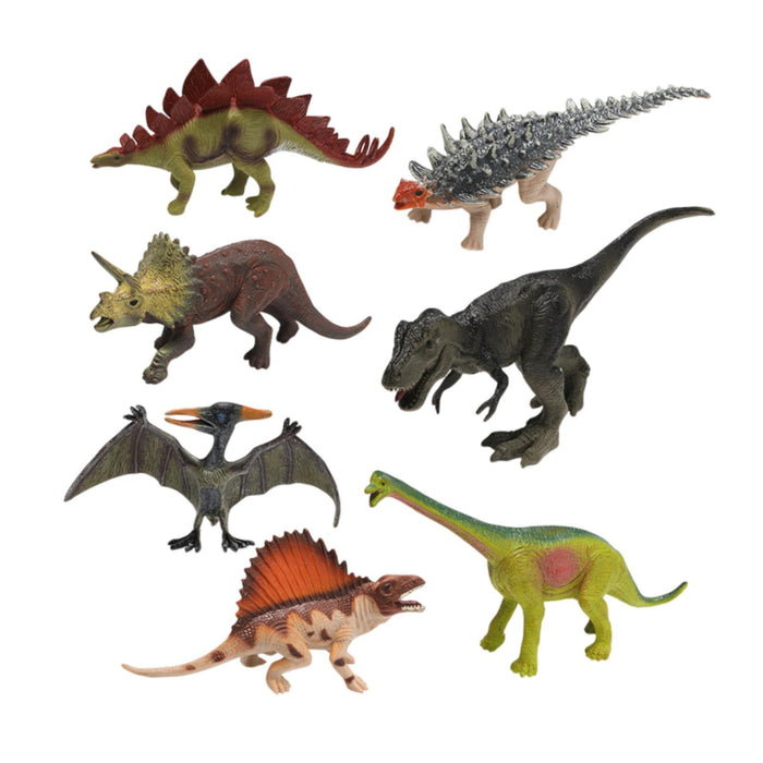 Crofta 7 Pieces Dinosaur Figure Dinosaur Toy for Age 3 4 5 6 Years Old Kids Holiday