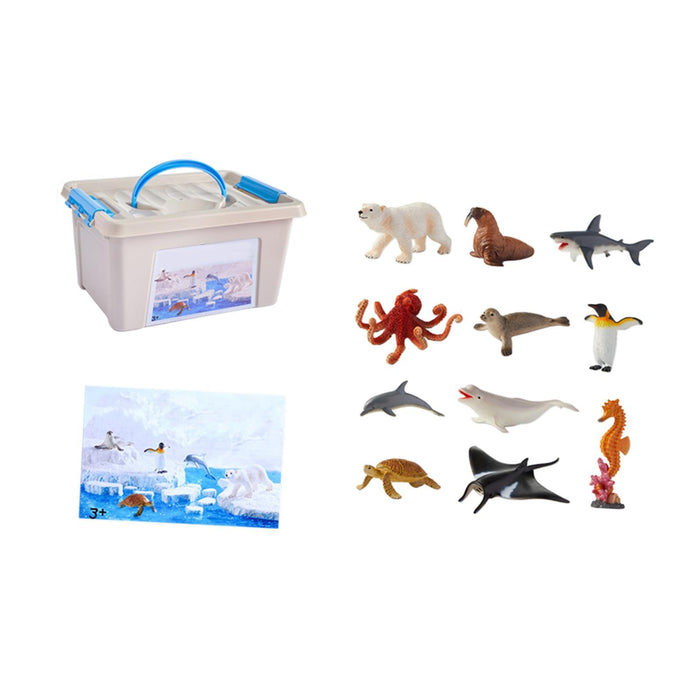 Crofta Realistic Animal Toy Cognitive Learning Toy for Party Favors School Projects Ocean