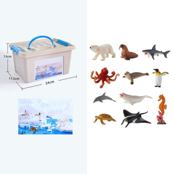 Crofta Realistic Animal Toy Cognitive Learning Toy for Party Favors School Projects Ocean