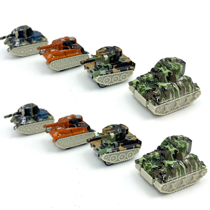 Crofta 4Pcs Toy Tank Model 1:76 Scale Alloy Metal Vehicles for Toddlers Collections