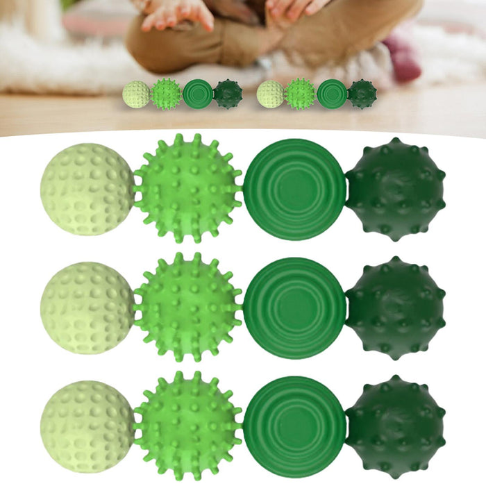 Crofta 12x Sensory Toys Textured Multi Balls Set for Party Favors Children Birthday Green