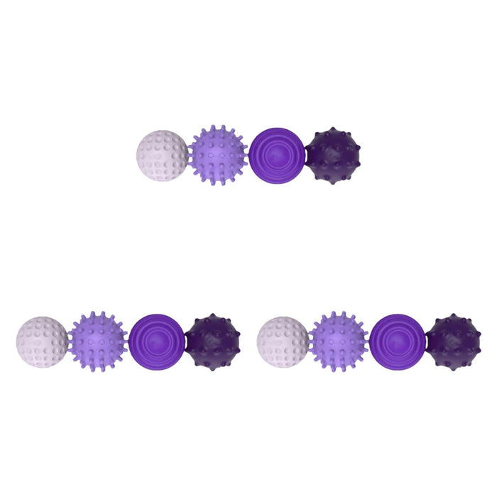 Crofta 12x Sensory Toys Textured Multi Balls Set for Party Favors Children Birthday Violet