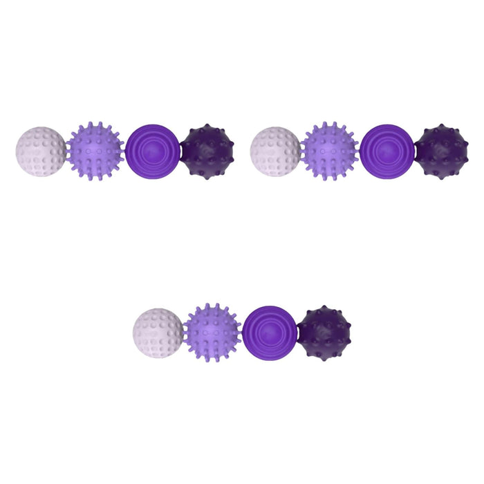 Crofta 12x Sensory Toys Textured Multi Balls Set for Party Favors Children Birthday Violet