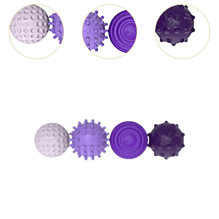 Crofta 12x Sensory Toys Textured Multi Balls Set for Party Favors Children Birthday Violet