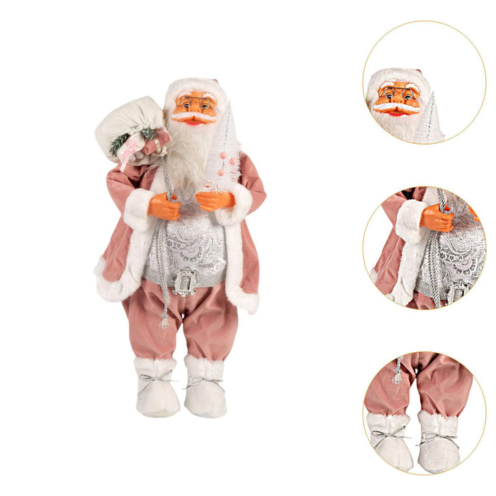 Crofta Xmas Santa Claus Doll Collectible Doll Santa Claus for Indoor Home Shop