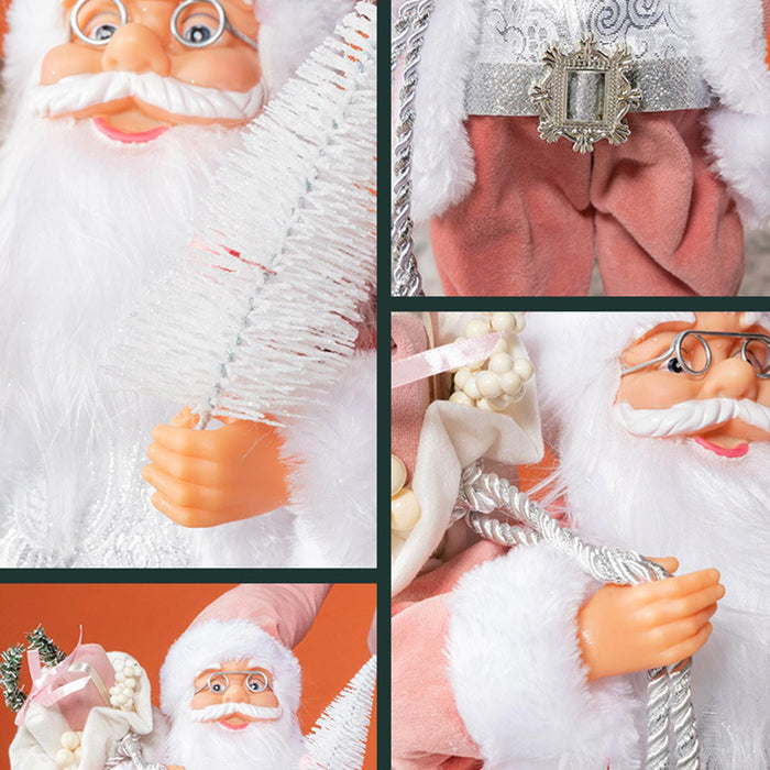 Crofta Xmas Santa Claus Doll Collectible Doll Santa Claus for Indoor Home Shop