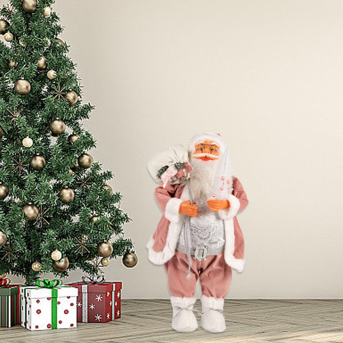 Crofta Xmas Santa Claus Doll Collectible Doll Santa Claus for Indoor Home Shop