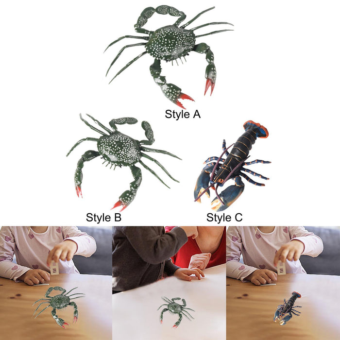 Crofta Animal Figurine Fun Marine Animal Play Toy for Home Decorate Car Living Room lage crabs