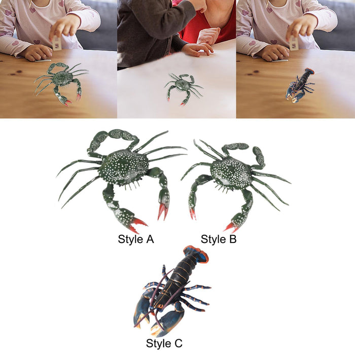 Crofta Animal Figurine Fun Marine Animal Play Toy for Home Decorate Car Living Room lage crabs