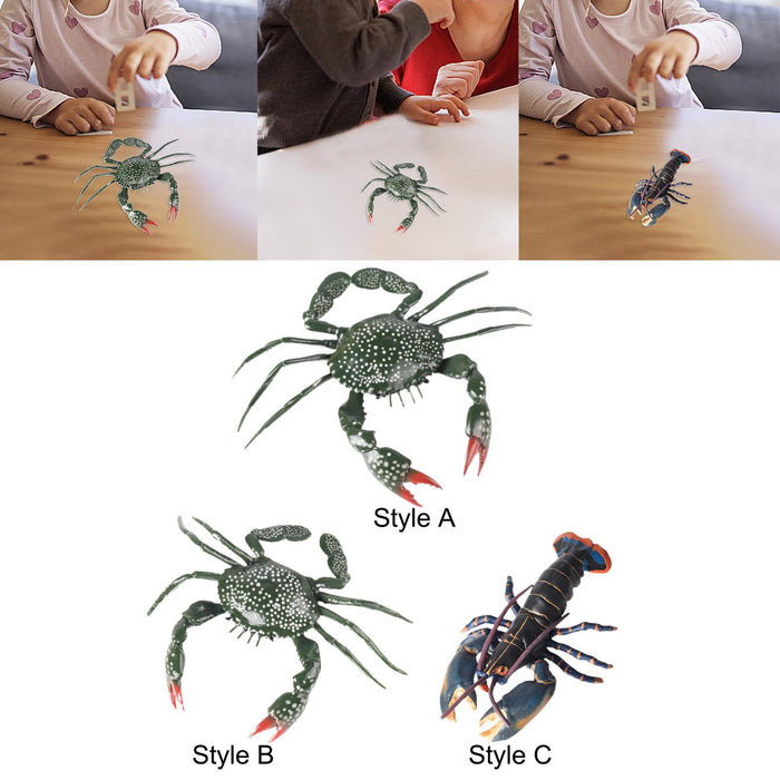 Crofta Animal Figurine Fun Marine Animal Play Toy for Home Decorate Car Living Room lage crabs