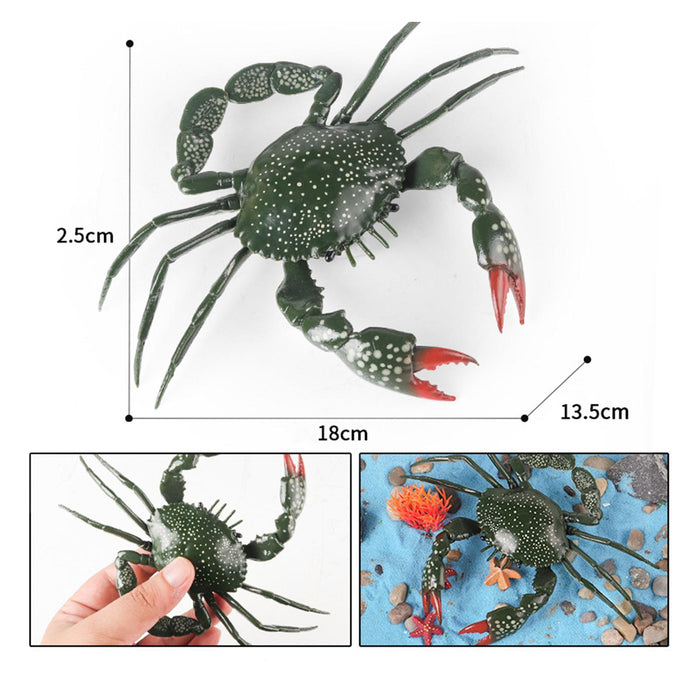 Crofta Animal Figurine Fun Marine Animal Play Toy for Home Decorate Car Living Room lage crabs