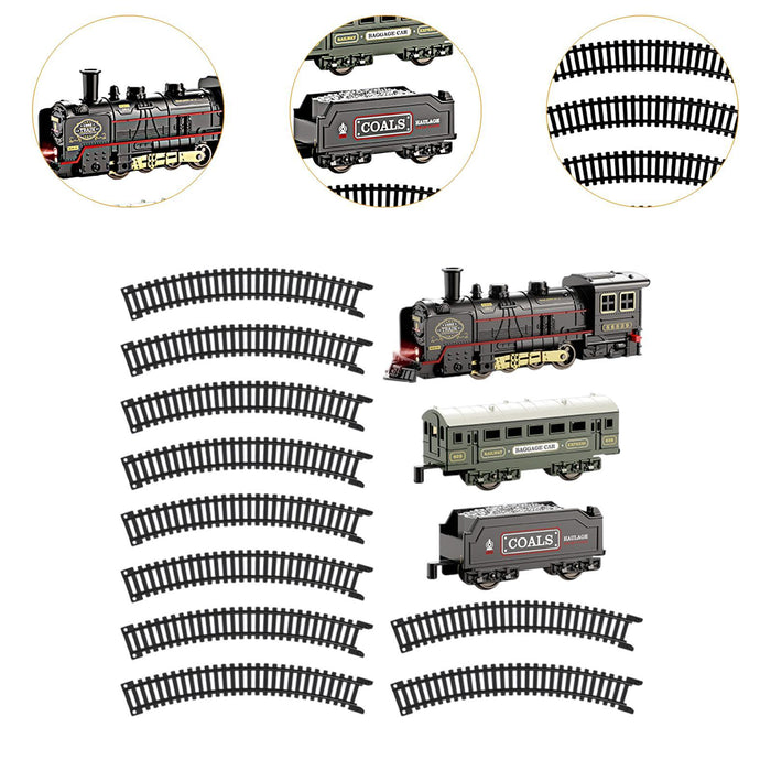 Crofta Electric Train Set Tracks Train Toys for Toddlers Children Age 3 4 5 6 Years 13Pcs