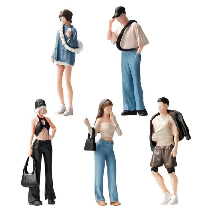 Crofta 1:64 Scale Models Character Ornament Miniature Figure Miniature Scenes Decor Crossbody Bags Girl