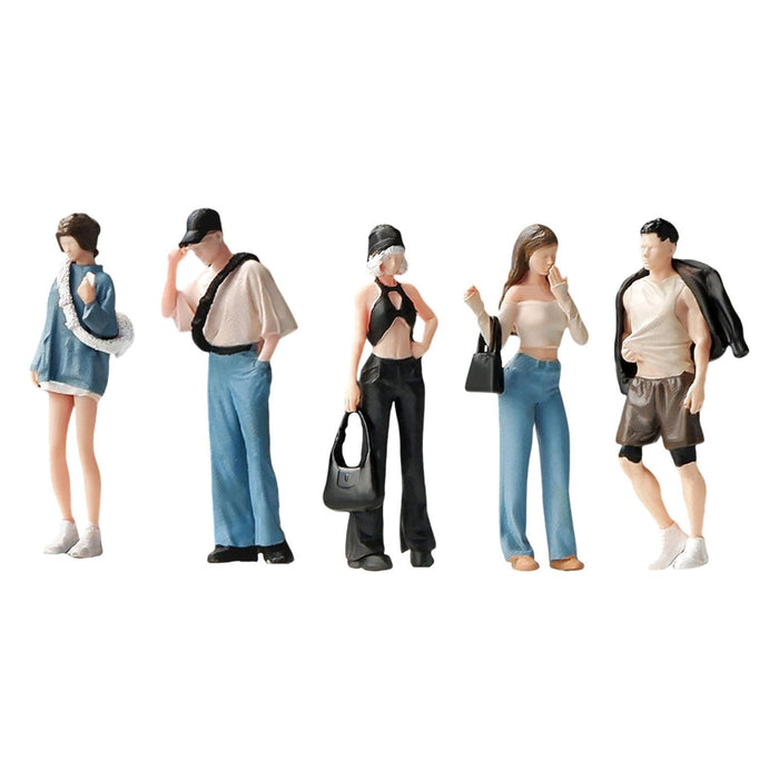 Crofta 1:64 Scale Models Character Ornament Miniature Figure Miniature Scenes Decor Crossbody Bags Girl