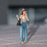 Crofta 1:64 Scale Models Character Ornament Miniature Figure Miniature Scenes Decor Shoulder Bag Girl