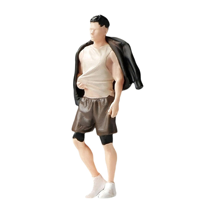 Crofta 1:64 Scale Models Character Ornament Miniature Figure Miniature Scenes Decor Sports Boy