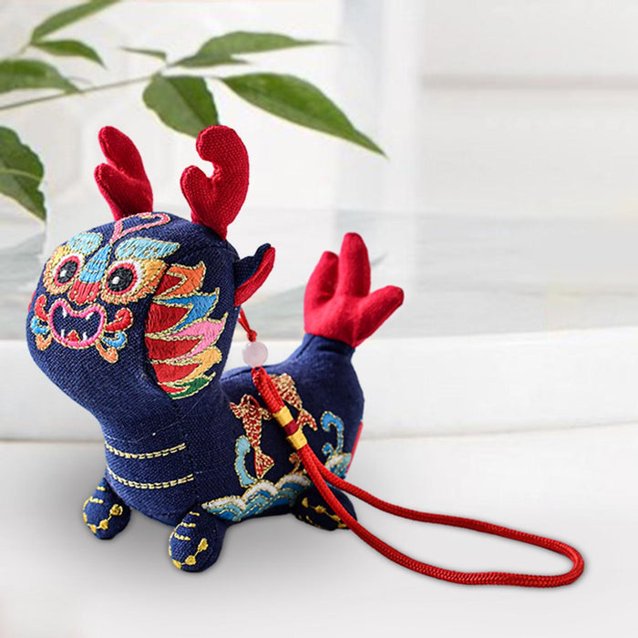 Crofta Animal China Zodiac Plush Toy Chinese Dragon Animal Doll Pendant Style E