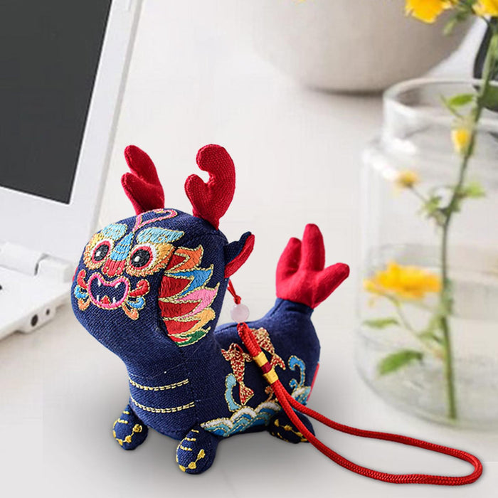 Crofta Animal China Zodiac Plush Toy Chinese Dragon Animal Doll Pendant Style E