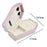 Crofta Velvet Jewelry Box Portable Jewelry Travel Case for Party Anniversary Female pink B