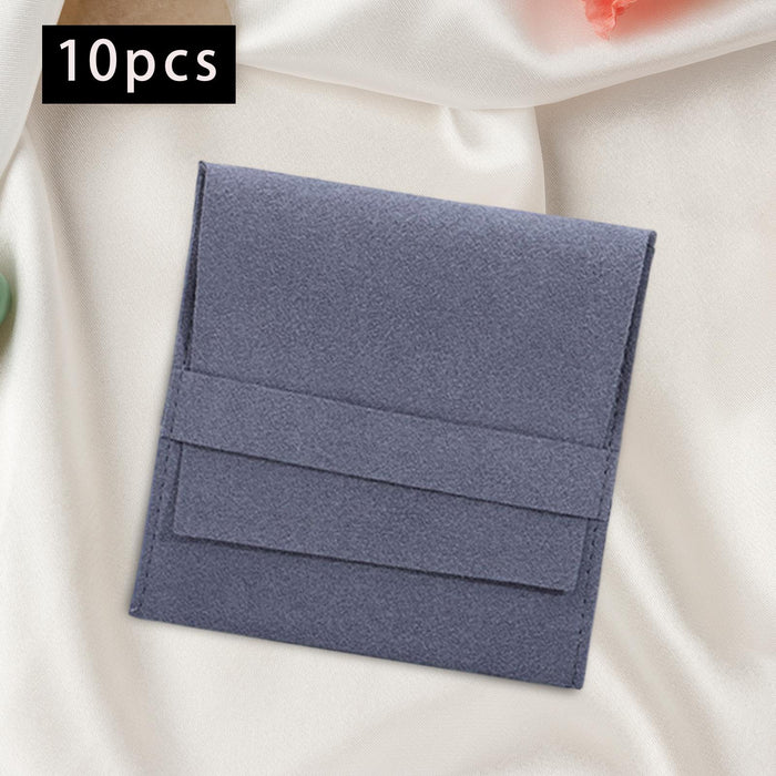 Crofta 10Pcs Jewelry Pouches Trinket Pouch Jewelry Bags for Bracelet Necklace Watch Gray