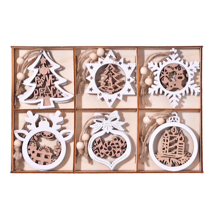 Crofta 12Pcs Christmas Tree Hanging Ornament for Holiday Decor Engagement Birthdays Style B