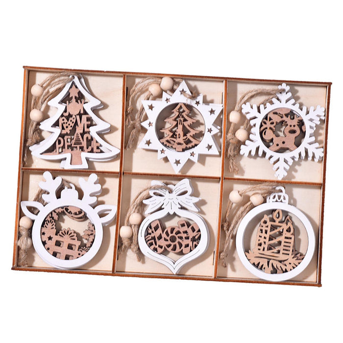 Crofta 12Pcs Christmas Tree Hanging Ornament for Holiday Decor Engagement Birthdays Style B