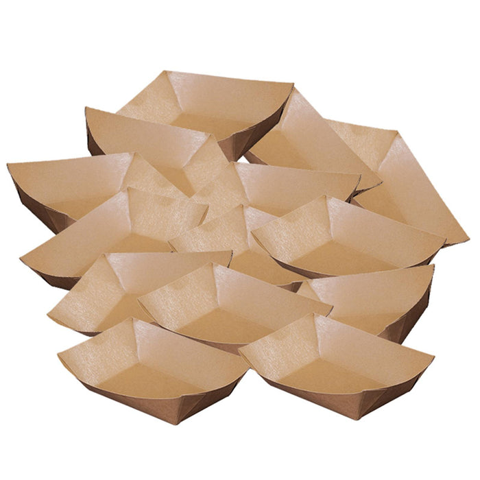 Crofta 100Pcs Kraft Paper Food Trays Container for Dessert Fruit Salad French Fries S