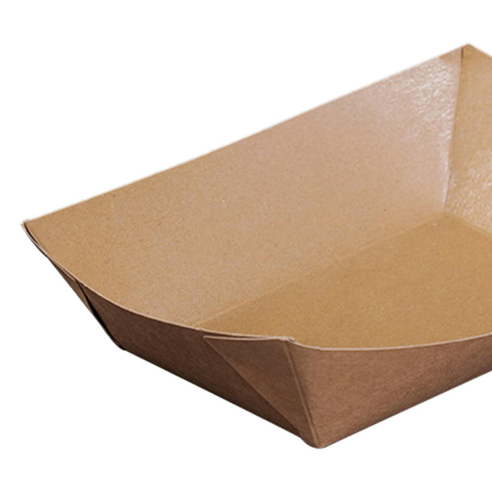 Crofta 100Pcs Kraft Paper Food Trays Container for Dessert Fruit Salad French Fries S