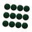 Crofta 12 Pieces Flocked Christmas Ball Ornaments Christmas Decorationsshatterproof All Dark Green