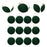 Crofta 12 Pieces Flocked Christmas Ball Ornaments Christmas Decorationsshatterproof All Dark Green