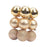 Crofta 12Pcs Christmas Ball Ornaments 8cm DIY with Hanging String Hanging Ornaments Gold