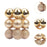 Crofta 12Pcs Christmas Ball Ornaments 8cm DIY with Hanging String Hanging Ornaments Gold