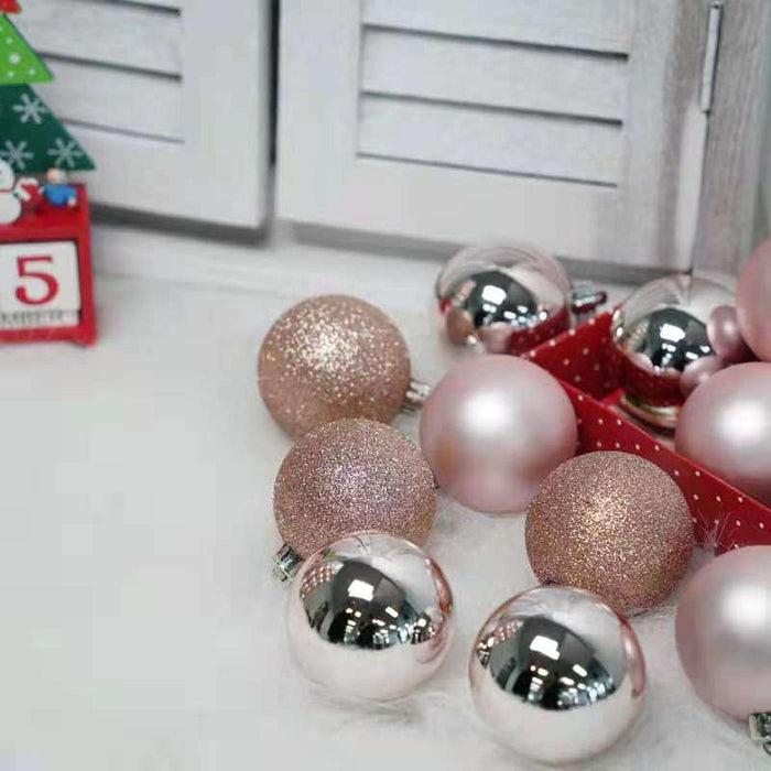 Crofta 12Pcs Christmas Ball Ornaments 8cm DIY with Hanging String Hanging Ornaments Gold