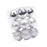 Crofta 12Pcs Christmas Ball Ornaments 8cm DIY with Hanging String Hanging Ornaments Silver